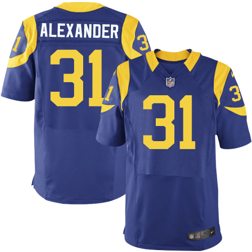 Men's Elite Mo Alexander Nike Jersey Royal Blue Alternate - #31 NFL Los Angeles Rams